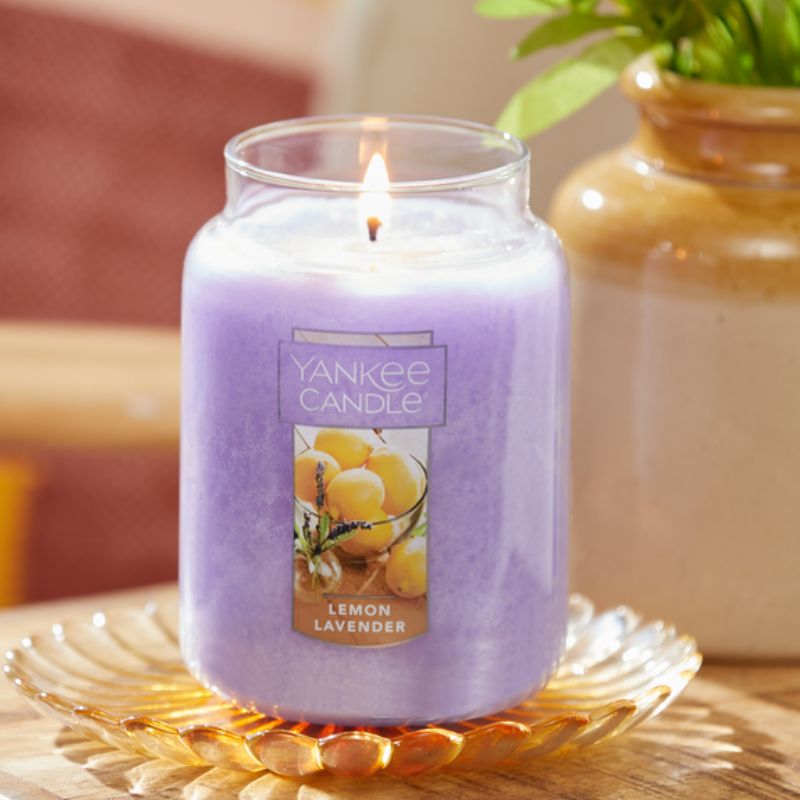 Lemon Lavender Candle in Easter Basket